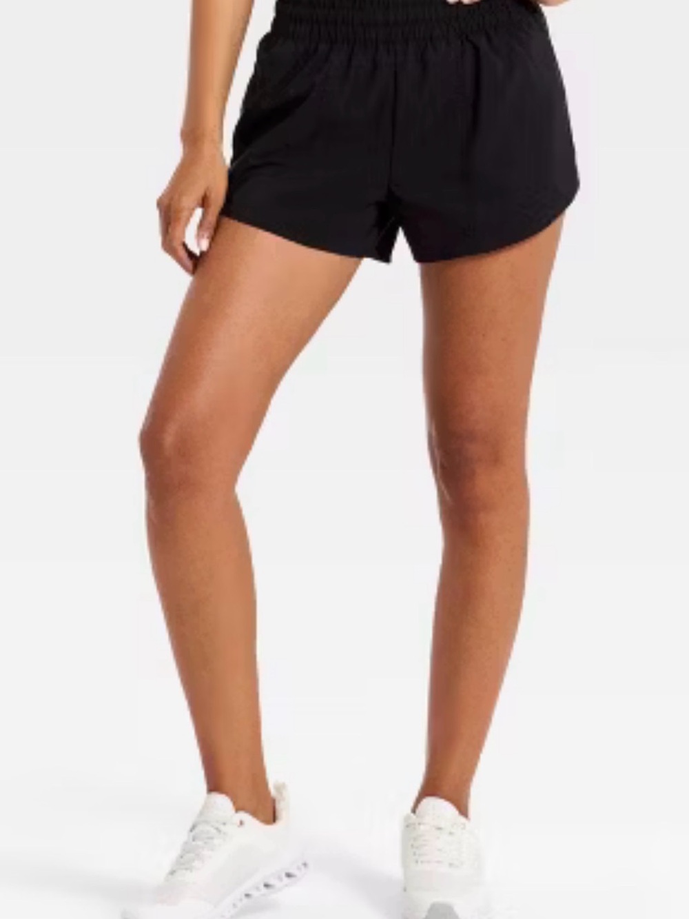 Women's Woven Mid-Rise Run Shorts 3" - All In Motion Black XXL